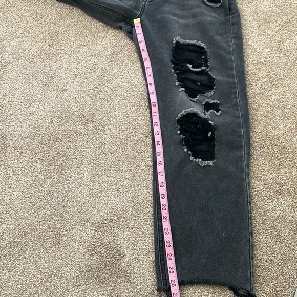 Blue Savvy Grey High Rise Black Destroyed Jeans Size 9/29 - Picture 8 of 9